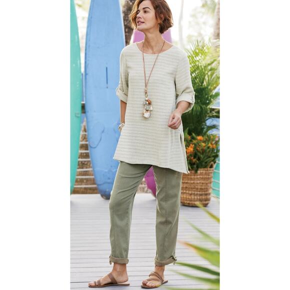 Soft Surroundings Medina Tencel Pants Olive Size PXL - Picture 1 of 7